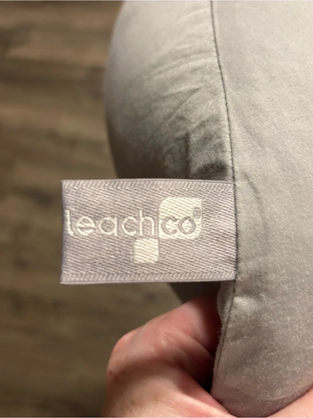 LeachCo Pregnancy Pillow C-Shaped Body Pillow in Light Gray w/ Removable Cover